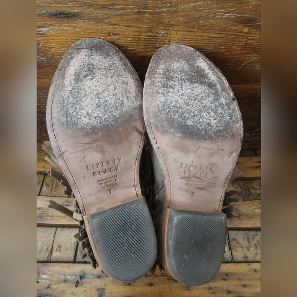 COPY - Liberty Black Fringe Booties Size 7 - Picture 2 of 6